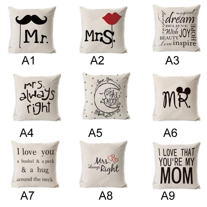 Happy Thanksgiving Day Pillow Covers Fall Decor Cotton Linen Give Thanks Sofa Throw Pillow Case Home Car Cushion Covers 45*45cm