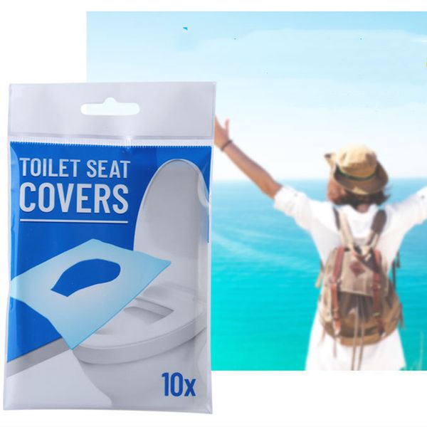 new Disposable Toilet Pad 10pcs - lot Portable Toilet Seat Covers Travel Hotel Dissolved water Disposable Toilet paper T2I5835