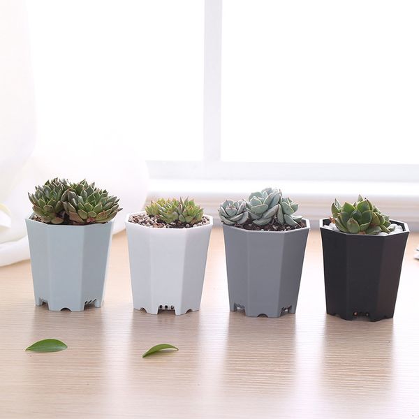 Colors Flower Pots Planters Pot Trays Plastic Pots Creative Small Square Pots for Succulent Plants YQ01369
