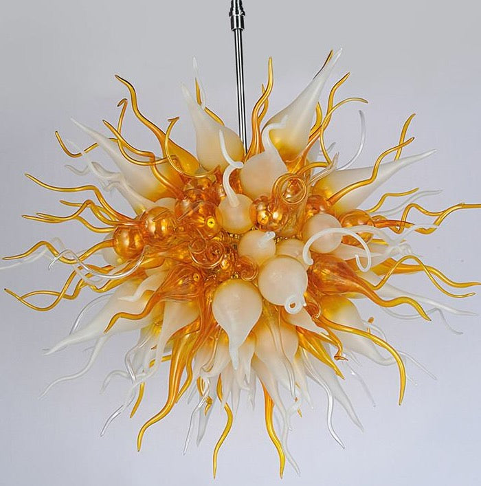 Lamps Modern Gold Chandeliers Home Interior Lighting Energy Saving Lights Source Style Hand Blown Glass Art Chandelier Light