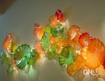 Style Hand Blown Lamps Hanging Plate Well Design Murano Glass Wall Art Decorative Plates