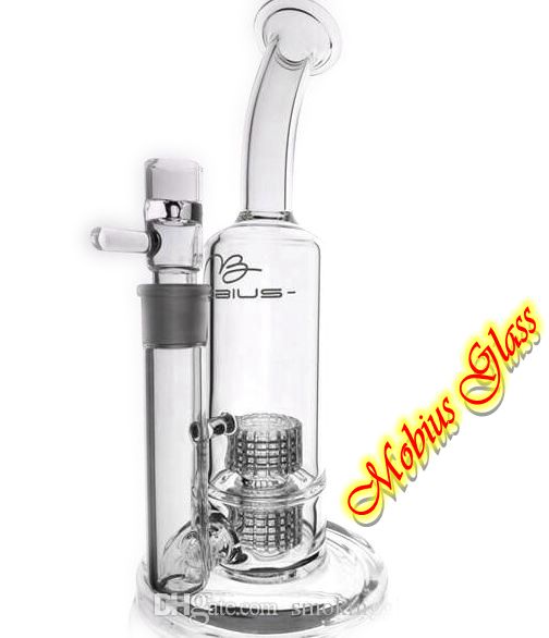 2020 Mobius Stereo Matrix perc thick glass bongs recycle oil rigs water pipes for smoking Tube matrix Perc heady glass dab rigs 18.8mm joint