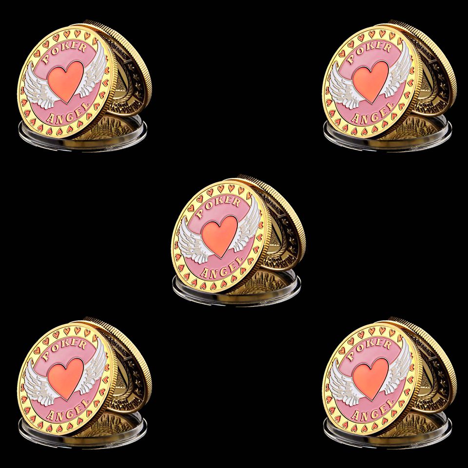 5pcs Arts and Crafts Casino Poker Metal Texas Chips Black Jack Coins Set Las Vegas Button Accessories