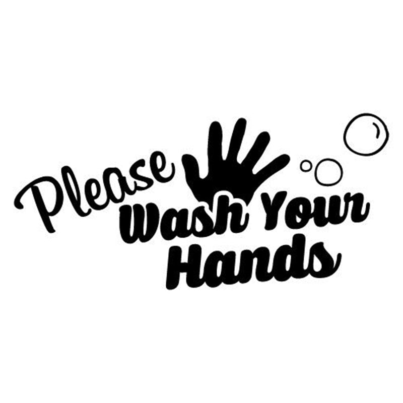 16*7.5cm WASH YOUR HANDS KIDS SCHOOL STICKER Motorcycle SUVs Bumper Car Window Laptop Car Stylings