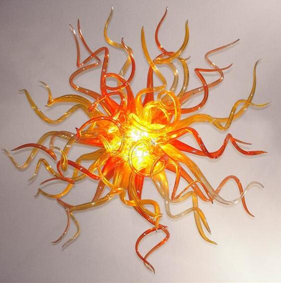 Lamp Wedding Lighting Pendant Lights Flower Shape Ceiling Lamps LED Bulbs Hand Blown Murano Glass Chandeliers