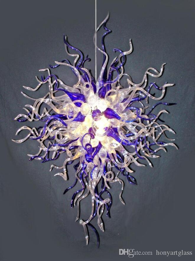Free Shipping AC Led Bulbs 110v-240v Art Glass Lighting K9 Crystal Handmade Murano Glass Chandelier