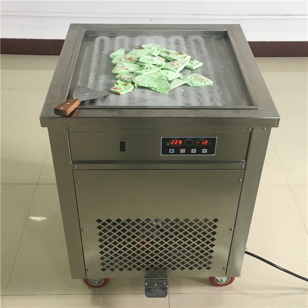 FREE SHIPPING Ice Cream Roll Equipment Commercial Fried Yogurt Machine 110v 220v Electric Thailand Fry Ice Cream Pan