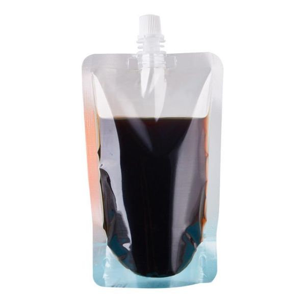 Portable Stand-up Plastic Drink Packaging Bag Spout Pouch for Juice Milk Coffee Beverage Liquid Packing bag Drink Pouch SN4358