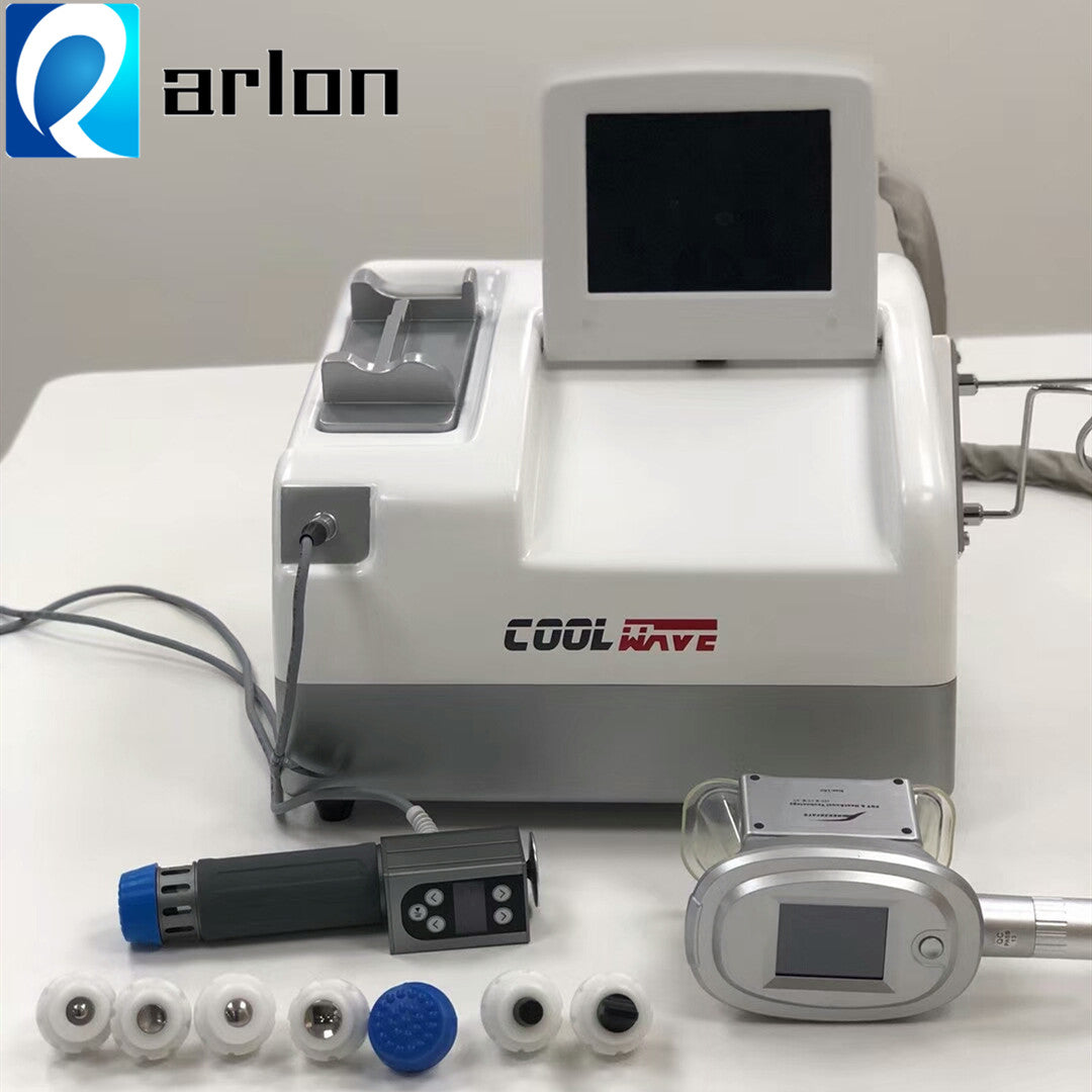 Cool wave 2 in 1 pain relief and ED shock wave therapy equipment + freeze fat cool body sculpting fat freezing cryolipolysis machine