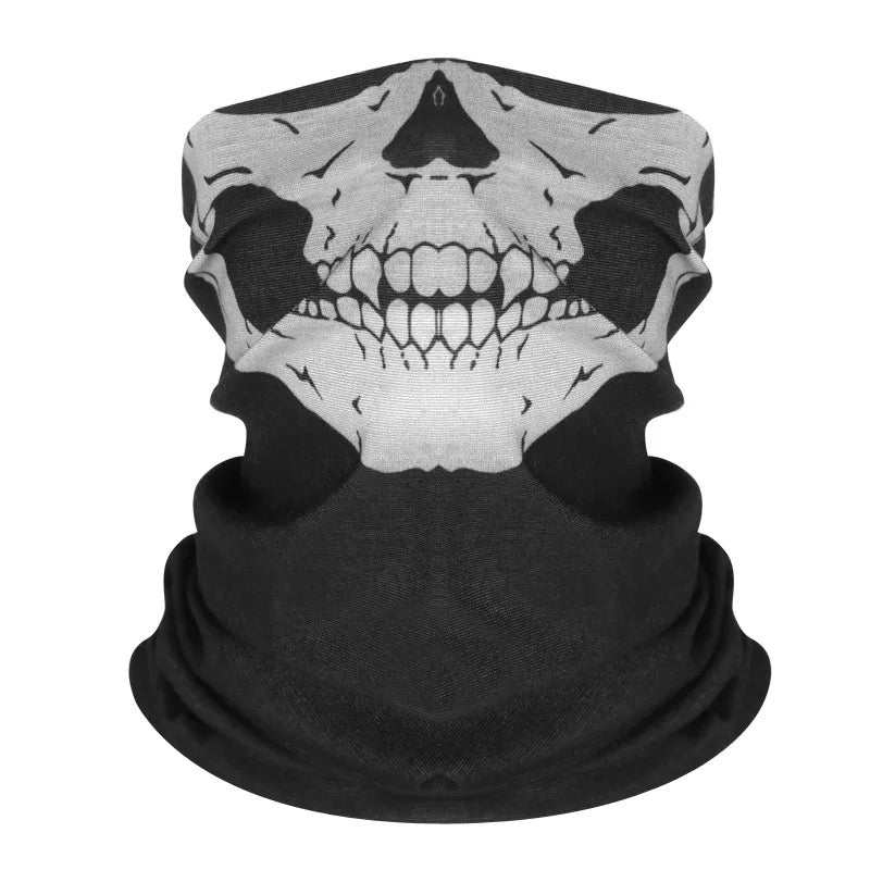 Cycling Face Mask Skull Magic Turban Bandanas Neck Snood Halloween Party Cosplay Sport Motorcycle Scarves Headband Windproof Mask