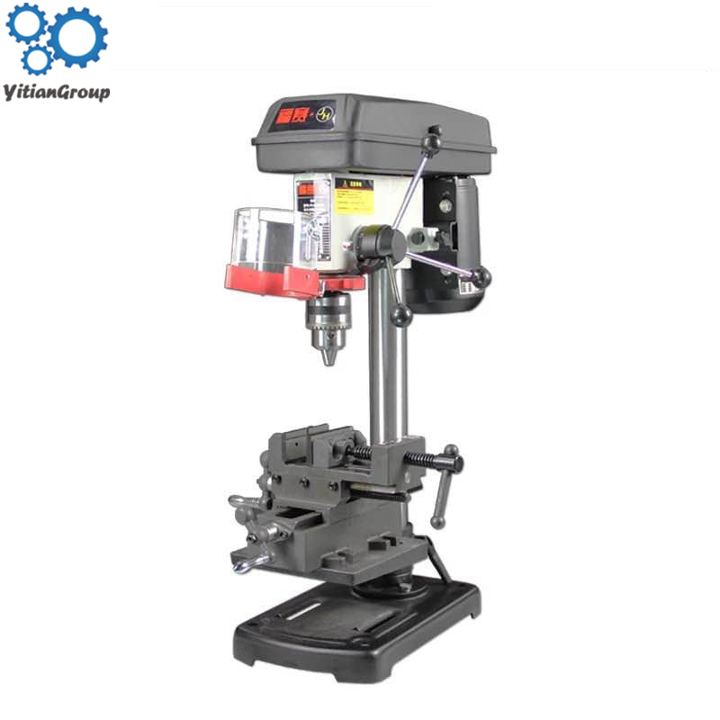 Precision Multifunctional Bench Drill Working Table Turning Milling Machine Desktop Stand Clamp Drill Press 220V