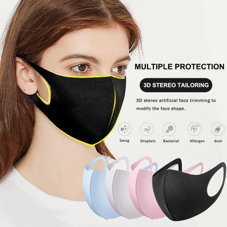 Mouth Face Mask Black Cotton Blend Anti Dust and nose protection K-POP Fashion Reusable Masks for Adults and children In stock!