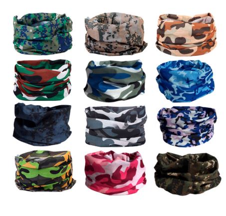 300pcs-Bandana Camo Headwear Bandanas Sport Men Women Camouflage Head Scarf Cycling Shemagh Face Mask Balaclava Tactical Neck Warmer