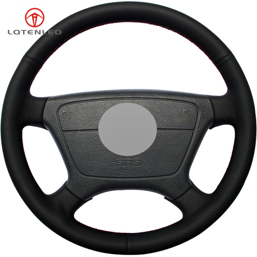 Black Artificial Leather Car Steering Wheel Cover for Mercedes Benz E-Class W210 E200 240 280 320 W140 S320 350 420