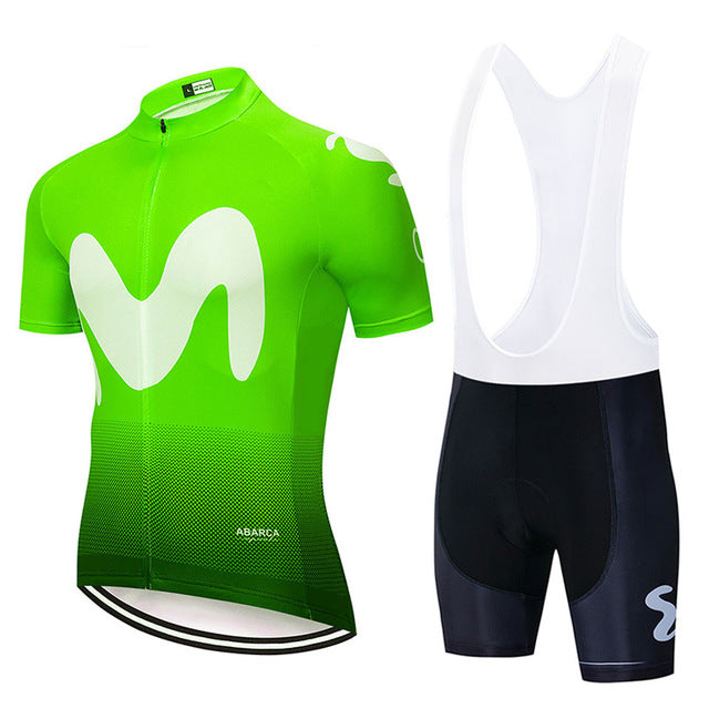 Men&#039;s Cycling Jersey Set 2020 Tour De France Team Summer Quick Dry cycling Clothing MTB bike Jersey bib shorts kit Ropa Ciclismo