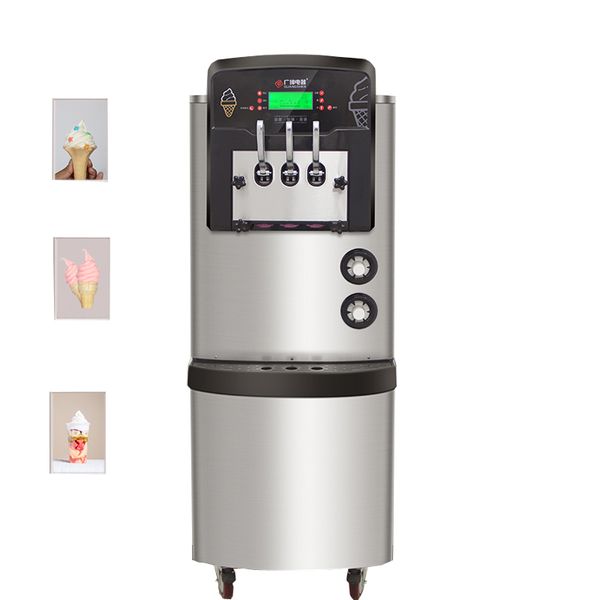 Commercial new design 36-42L - H soft ice cream machine with air pump and pre-cooling 3300W soft ice cream maker