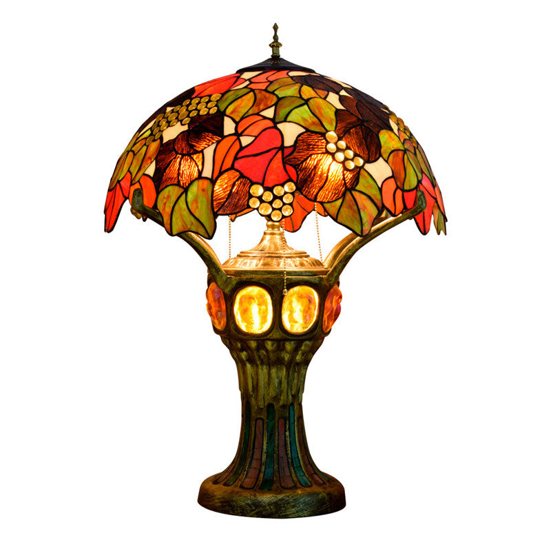 American pastoral style grape lamps Tiffany stained glass living room bedroom bar front desk lobby decoration table lamp TF092