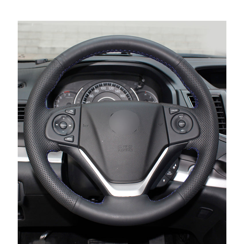 Hand-stitched PU Artificial Leather Car Steering Wheel Cover for Honda CR-V CRV 2012 2013 2014 2015 2016 Accessories