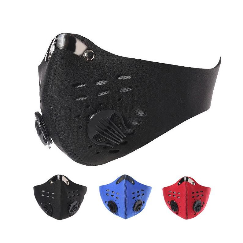 Anti-Pollution PM2.5 Activated Cycling Face Mask With Filter Bicycle Outdoor Sports Half Face Masks Shield For Training-Running