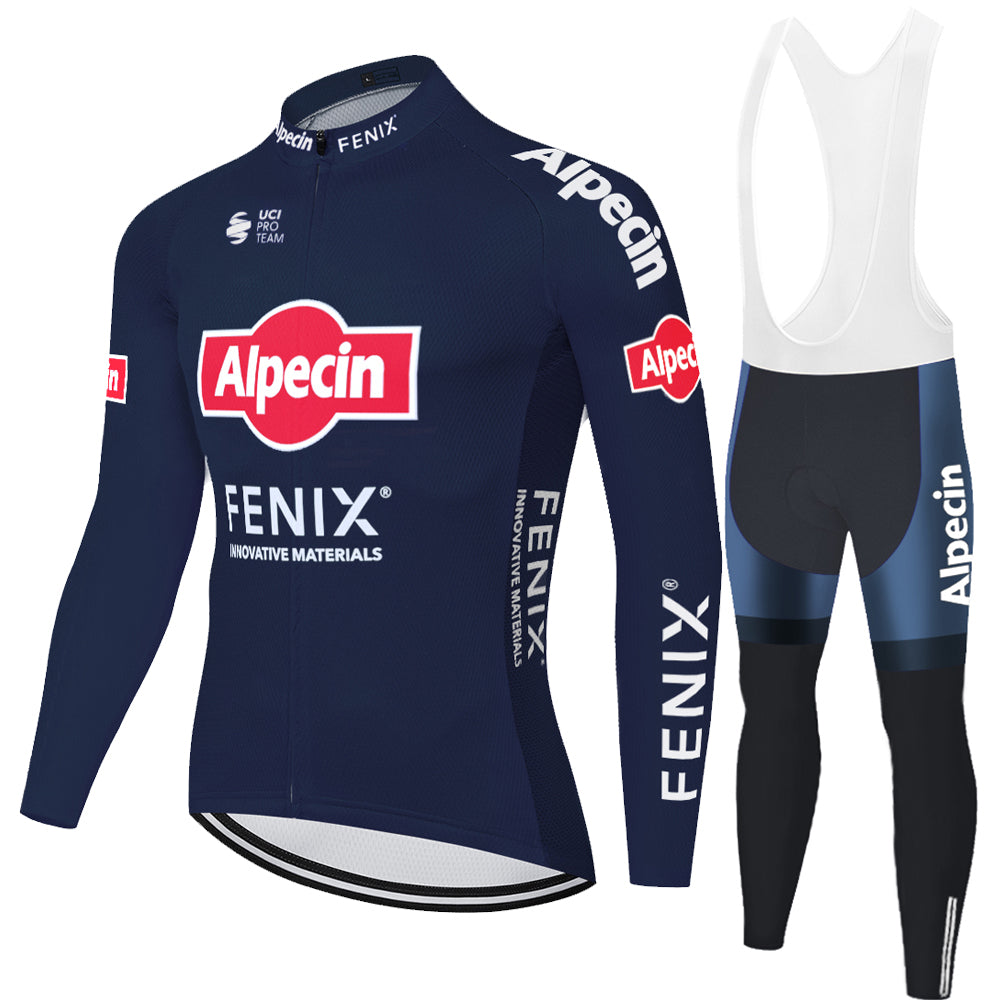 Winter Cycling Jersey Set 2020 Pro Team Alpecin Thermal Fleece Cycling clothing Ropa Ciclismo Invierno MTB bike jersey bib pants kit