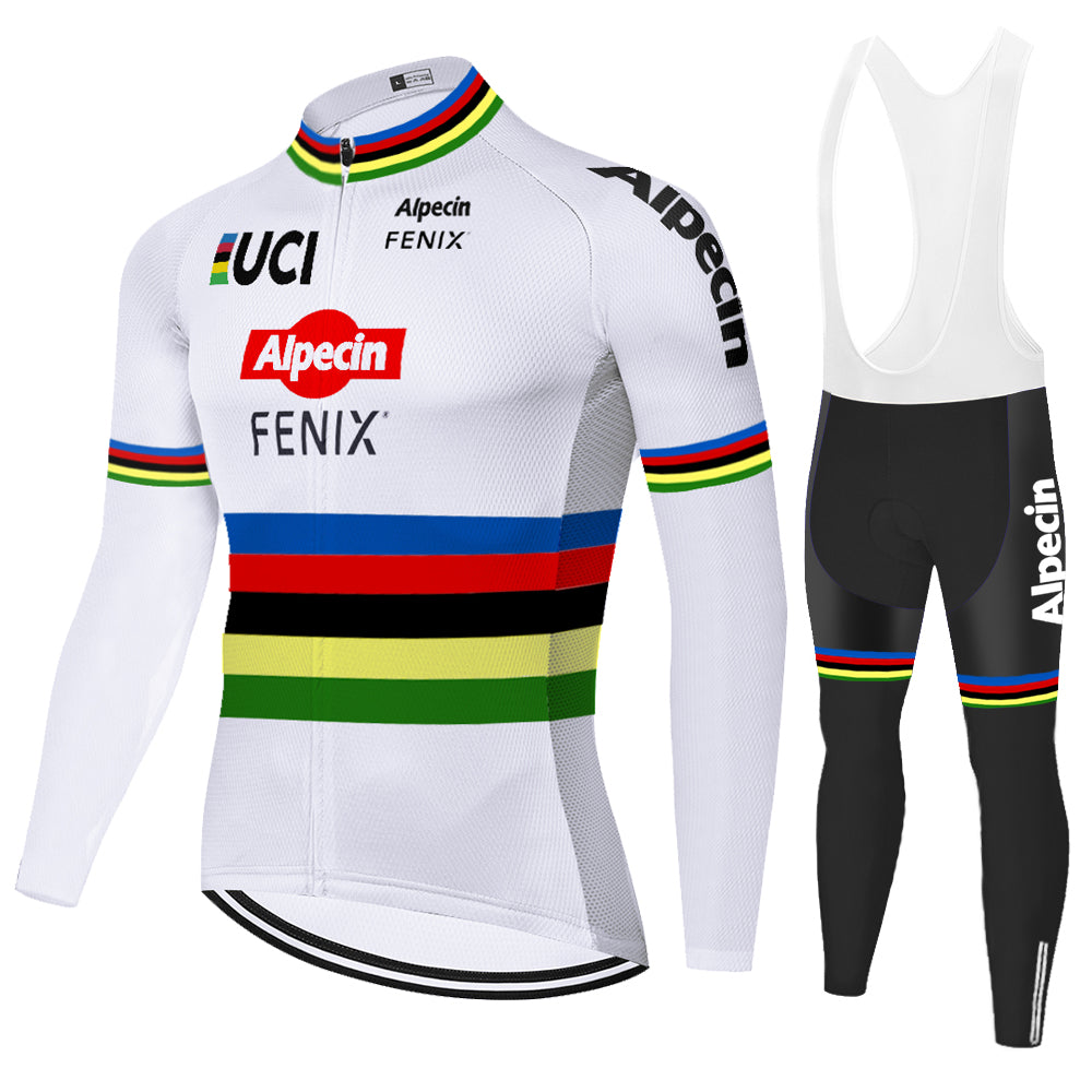 Alpecin Winter Cycling Jersey Set 2020 Pro Team men&#039;s Thermal Fleece Cycling clothing Ropa Ciclismo Invierno MTB bike jersey bib pants kit