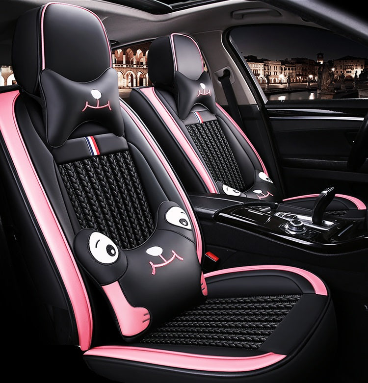 Universal Fit Car Interior Accessories Seat Covers For Sedan PU Leather Adjuatable Five Seats Full Surround Design Seat Cover For SUV LY003