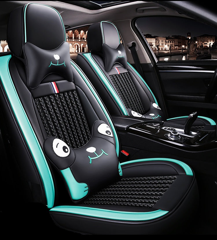 Universal Fit Car Interior Accessories Seat Covers For Sedan PU Leather Adjuatable Five Seats Full Surround Design Seat Cover For SUV LY001