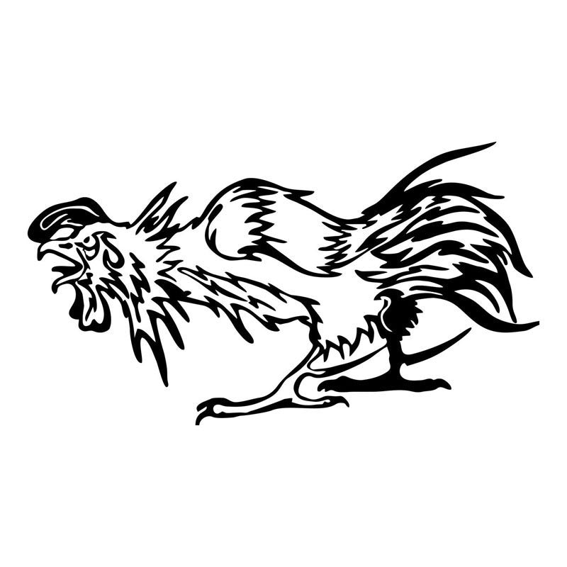 16.5*9.2CM Fighting Chicken Fashion Car Body Stickers Funny Rooster Car Body Decals auto accessories
