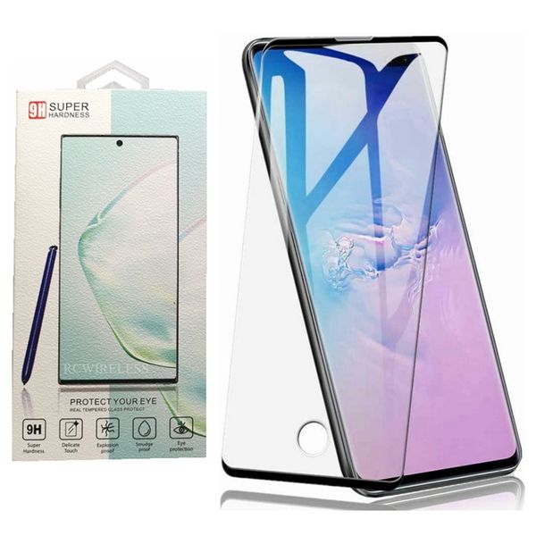Not Full Glue Coverage Screen Protector Tempered Glass with Hole For Samsung S21 Ultra Note 20 S20 10 S10 Plus S10E + Retail Package