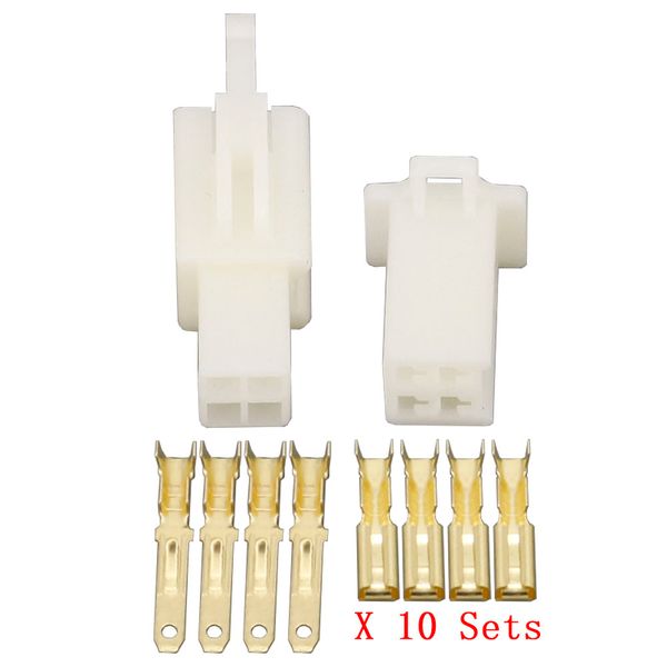 10 Sets-Kits 2.8-4 Pin-way DJ7041A-2.8 Electrical Wire Connector Plug Male and female Automobile Connector