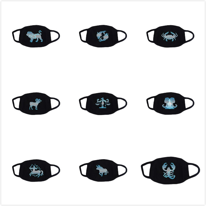 Constellation masks Anti Dust Face Mouth Mask Reusable Breathable Cotton Protective Adult Cartoon Cute Anti-Dust Mouth Face Mask