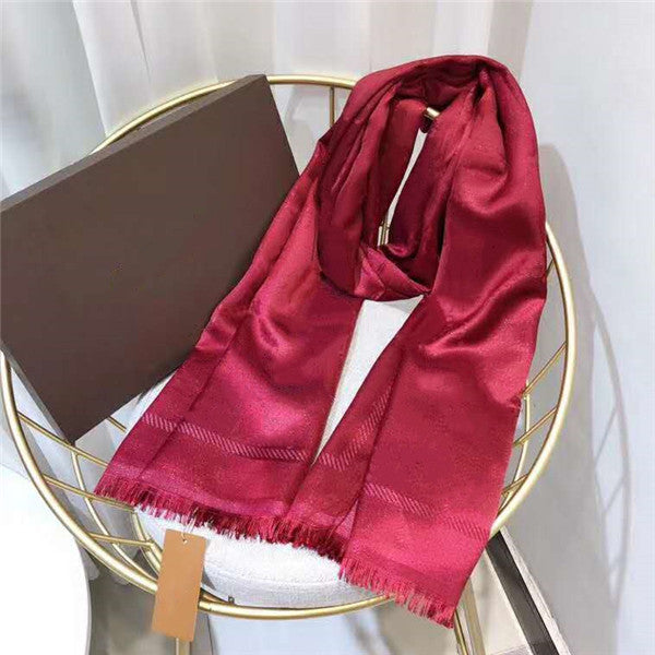 Designer Silk Scarf Fashion Man Womens Luxury 4 Seasons Shawl Scarf Brand Letter Scarves Size 180x70cm 6 Color High Quality