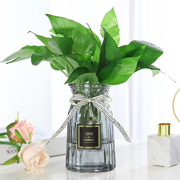 Contracted Flower Glass Vase Origami Flower Arranging Green Plants Hydroponic Device Nordic Vase Decoration Home Flower Vase