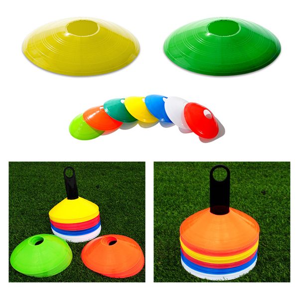 10 Pcs Sign Disc Cone Football Field Obstacle Flying Saucer Plate Inline Skating-Skateboard-Soccer-Traffic Markers Equipment