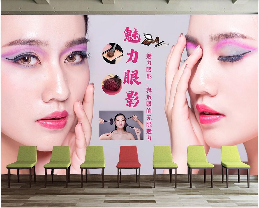 3d landscapes wall custom murals Fashion glamour eye shadow eye makeup beauty tooling background wall painting art canvas pictures