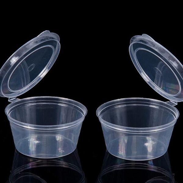 Storage Box Case Disposable Plastic Sauce Cup With Lid Takeaway Sauce Cup Containers Kitchen Organizer LX1953