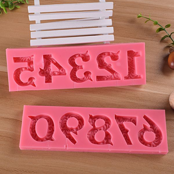 Silicone Digit Mold Pastry Making Essential Versatile Silicone 0-9 Number Molds for Cookie Decoration & More