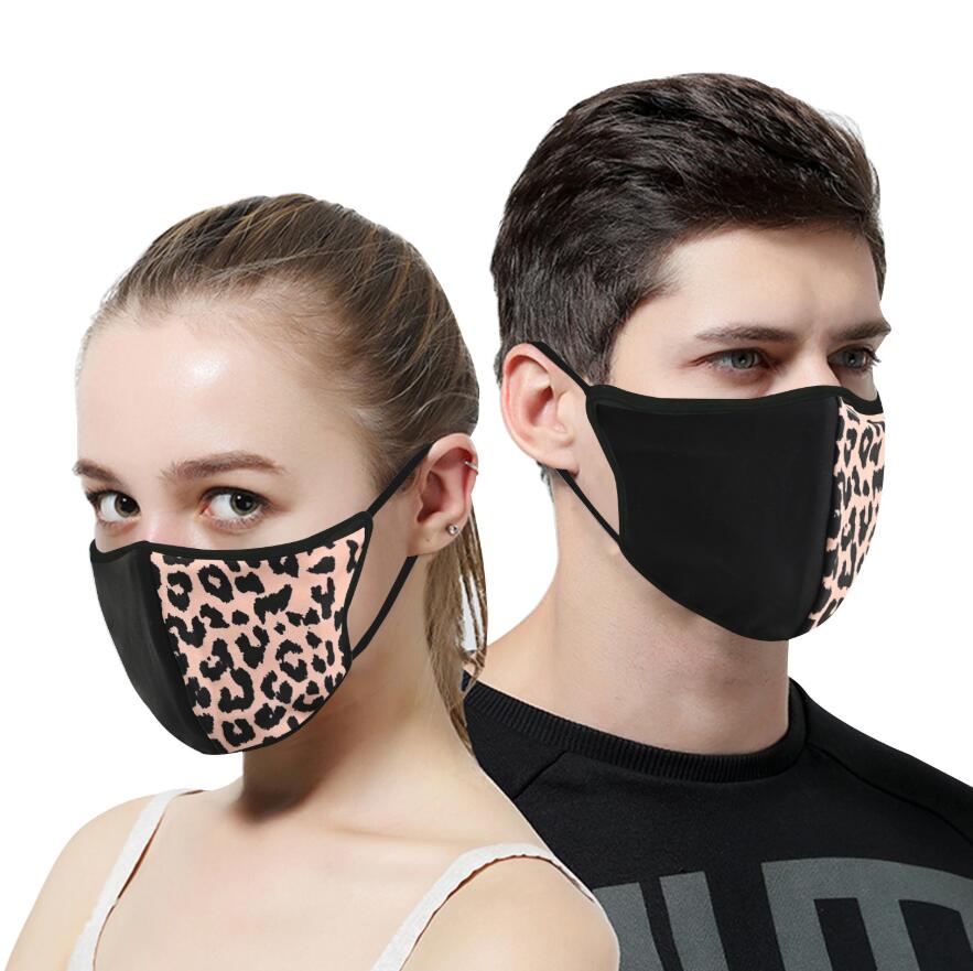 Luxury Leopard Face Mask Washable Dustproof Respirator Riding Cycling Sports Print Fashion Masks For Men And Women