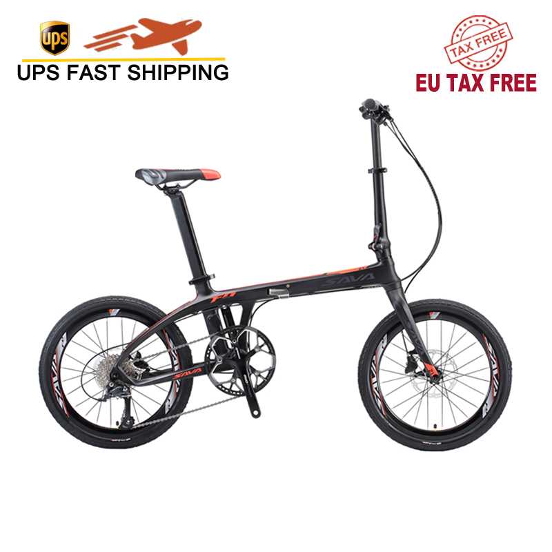 Bikes SAVA Folding Bike Adult Bicycle 20 Inch Carbon Fiber Foldable Mini City Bicwith SORA 9s