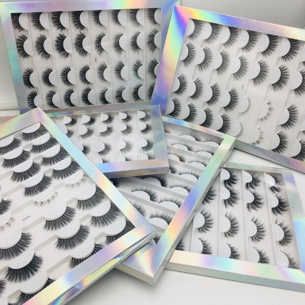 Luxury Thick mink false eyelashes set 16 pairs natural long hand-made fake lashes full strip lashes eye makeup accessory 6 models DHL Free