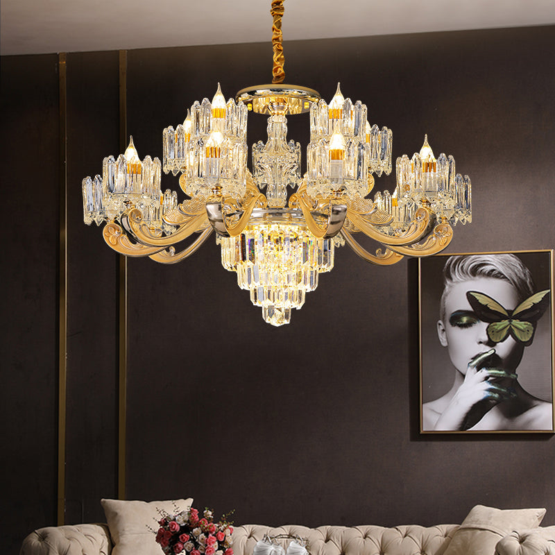 Household Living Room Chandelier European Bedroom Dining Room Study led Crystal Pendant Lamp Luxury Indoor Shop Crystal Chandelier Lighting