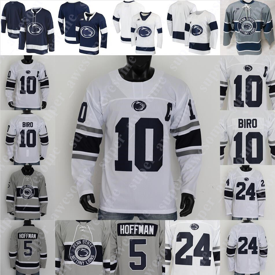 Penn State Nittany Lions Hockey Jersey Xander Lamppa Tyler Gratton Christian Berger Paul DeNaples Tyler Paquette Liam Souliere Will Holtforster Adam