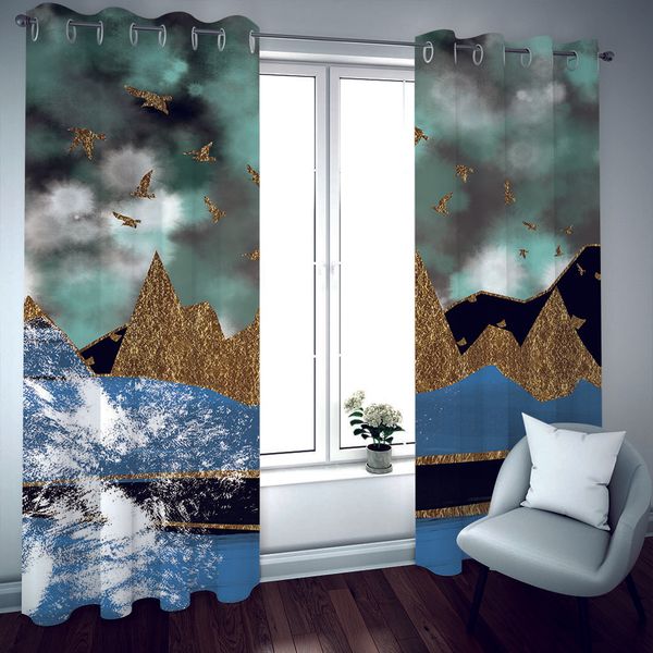Custom Curtain Blackout Sky landscape Curtain 3D Living Room Bedroom Drapes Modern Fashion Hotel Curtains