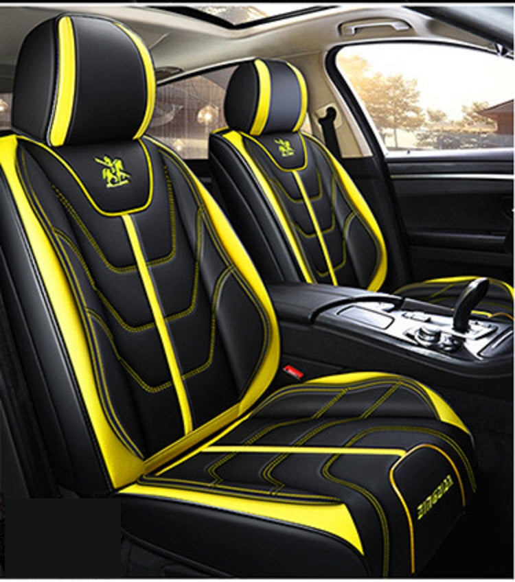 Universal Fit Car Interior Accessories Seat Covers For Sedan PU Leather Adjuatable Five Seats Full Surround Design Seat Cover For SUV 9D363