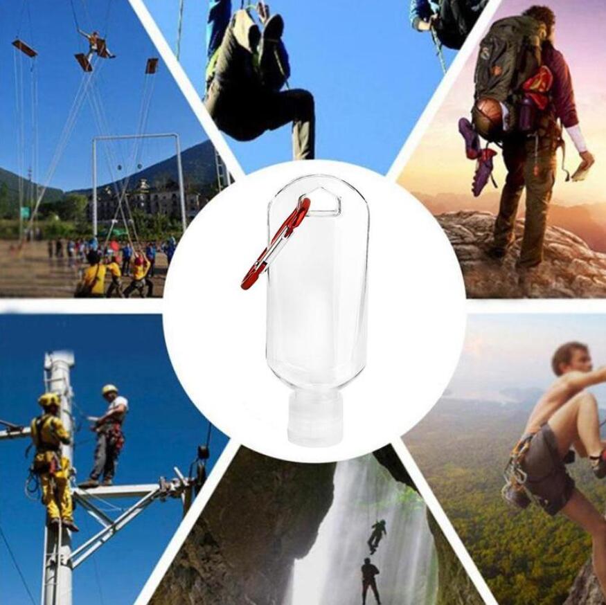 50ML Wall Hanging Hand Soap Dispenser With Key Ring Hook Shampoo Sanitizer Alcohol Containers Travel Refillable Bottles