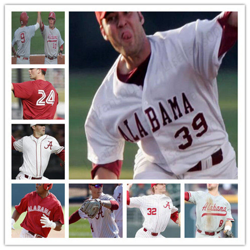 College NCAA Alabama Crimson Tide Baseball stitched men youth women Jersey custom any name any number free shipping