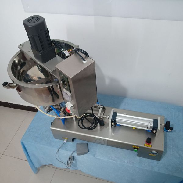 Heating mixing type filling machine for filling tomato sauce peanut butter cream chili sauce olive oil Single head filling machine
