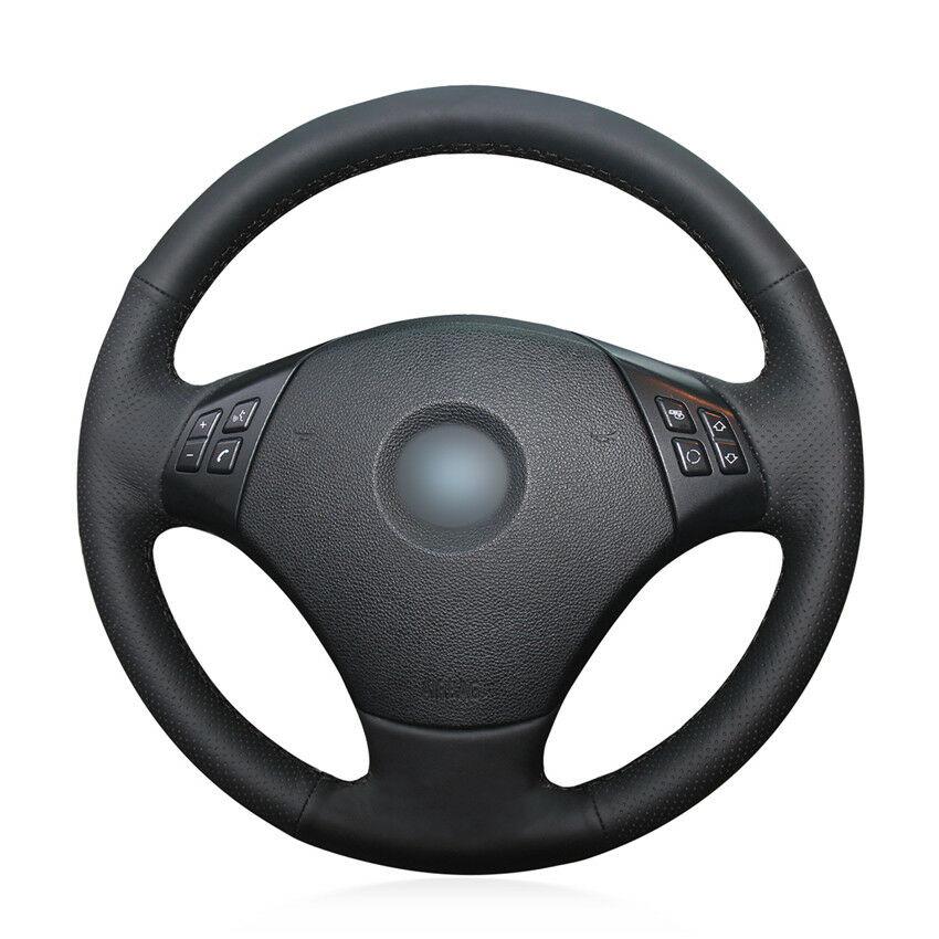 Black Artificial Leather Car Steering Wheel Cover for BMW E90 320 318i 320i 325i