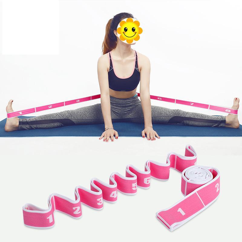 92*4cm High Elastic Yoga Fitness Resistance Band 8 Lap Training Band Stretching Resistance Exercise Stretching Band Exercise Dancing
