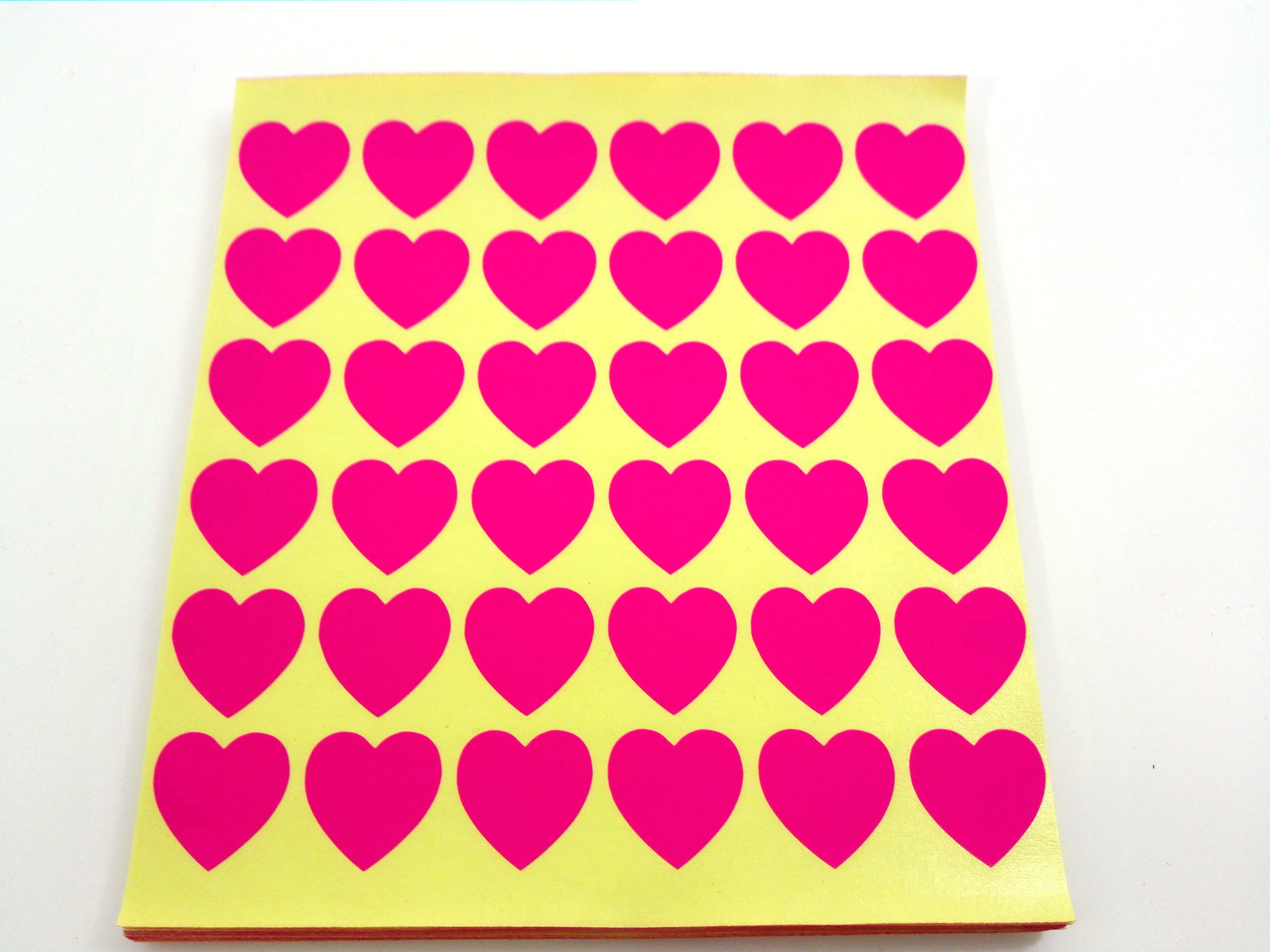 1800pcs 19x19mm Heart Shape Cute Color Art Paper Gift Packing Stickers for Festival Party Lovely Decoration With Love